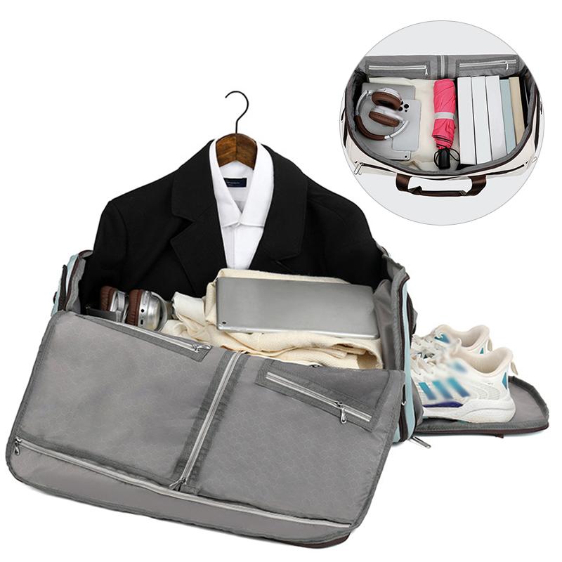 Men Travel Duffle Suit Bag With Shoes Pack Training Carry On Weekend Bag Outdoor Hiking Swimming Handbag Sports Fitness Satchel