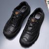 Casual Leather Shoes Men's Spring New Trend Lightweight Outdoor Sports Mountaineering Shoes Non-slip Hiking Shoes Men
