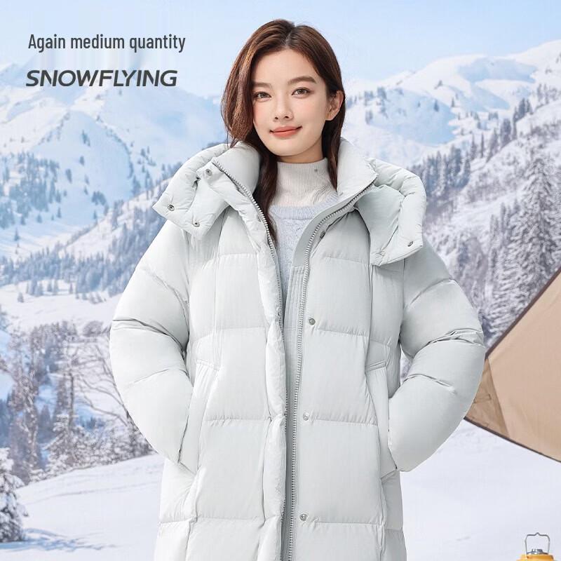 SNOWFLYING Women's Mid-Length Hooded Down Jacket X401413588F