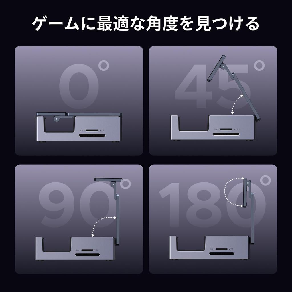 UGREEN Hub Docking Station for Steam DP DisplayPort 10Gbps X 1000Mbps 2 X USB Card 100W PD No Adjustable Angle 9-in-1 USB-C Deck/Switch/Rog