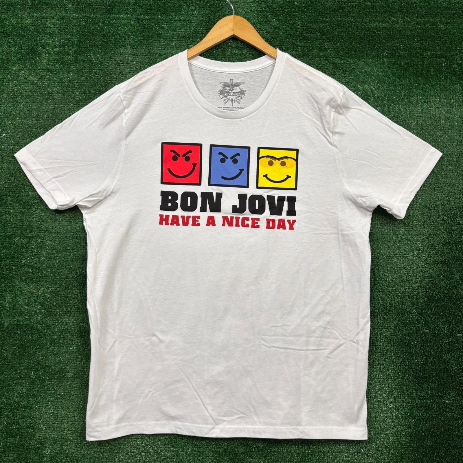 

Bon Jovi Have A Nice Day Rock Band T-shirt Size XXL 4XL