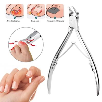 Professioneller Nagelknipser für dicke, eingewachsene Nägel, Edelstahl, 120-Grad-Winkelschneider, ergonomischer Griff, Präzisions-Zehennagelknipser, Podologe