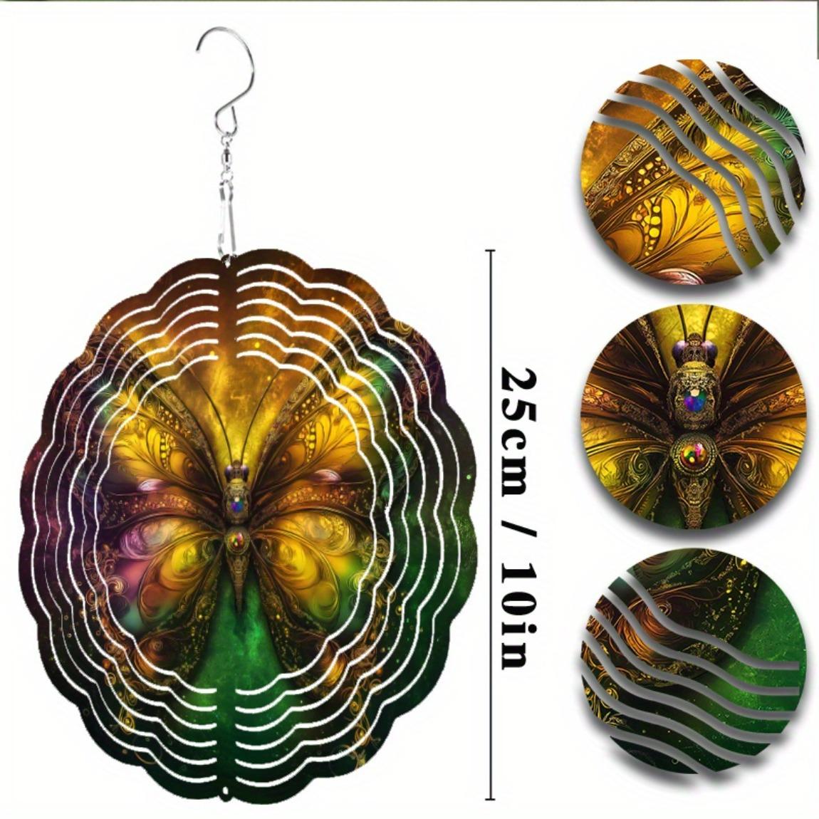 

Металлическая подвеска-колокольчик Бабочка 25,4 см, художественный декор для сада, патио, балкона с вращением на 360° 01A