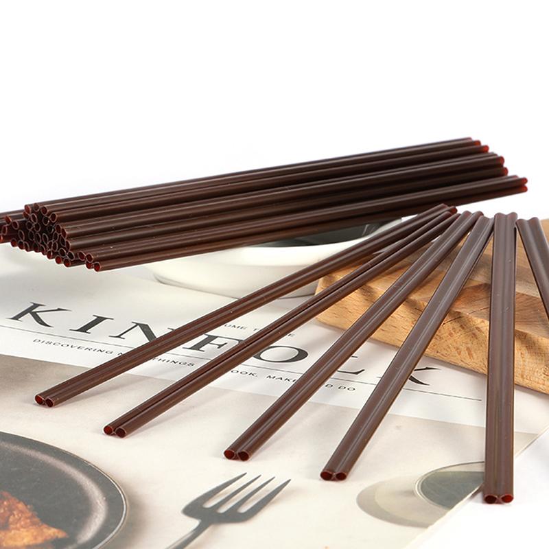 100Pcs 15Cm Disposable Plastic 2 Holes Design Coffee Stir Sticks Birthday Wedding Party Drinking Cocktail Straws Supplies Kitchen Accessories
