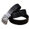 Fashionable Leopard Head Casual Business Belt PU Leather 4cm Alloy Automatic Buckle Belt