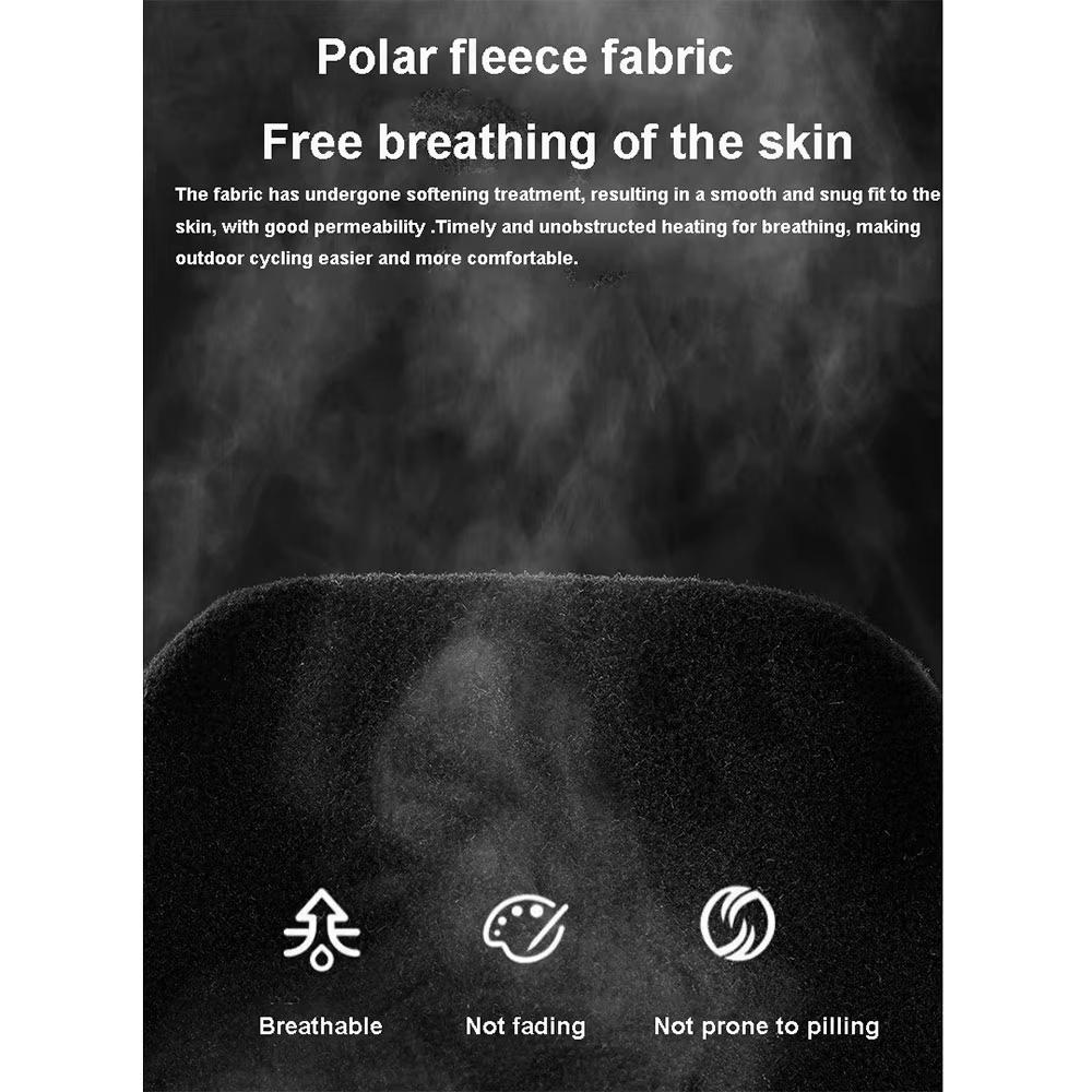 1pc Motorcycle Face Mask Winter Warm Balaclava Motorcycle Half Face Mask Black Warm Fleece Neck Scarf Riding Biker Windproof