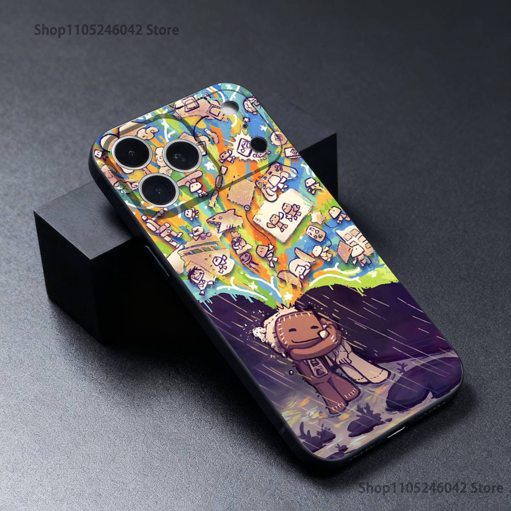 L-LBP S-Sackboy Custom Wear-resistant Phone Case For iPhone 17,16,15,14,13,12,11,Pro,Max,Plus Black Soft Cover