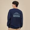 ASTRAL PROJECTION Signature Logo Loose Fit Sweatshirt_Navy