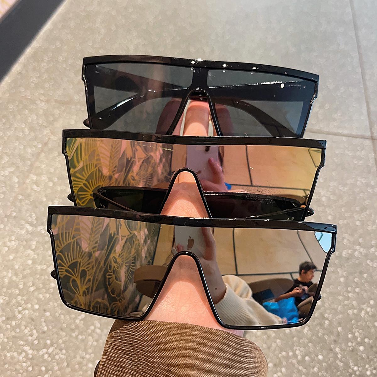 3Pcs Women s and Men s Square Oversized Frame Multi-Color Combination Set European and American Popular Classic Fashion Glasses
