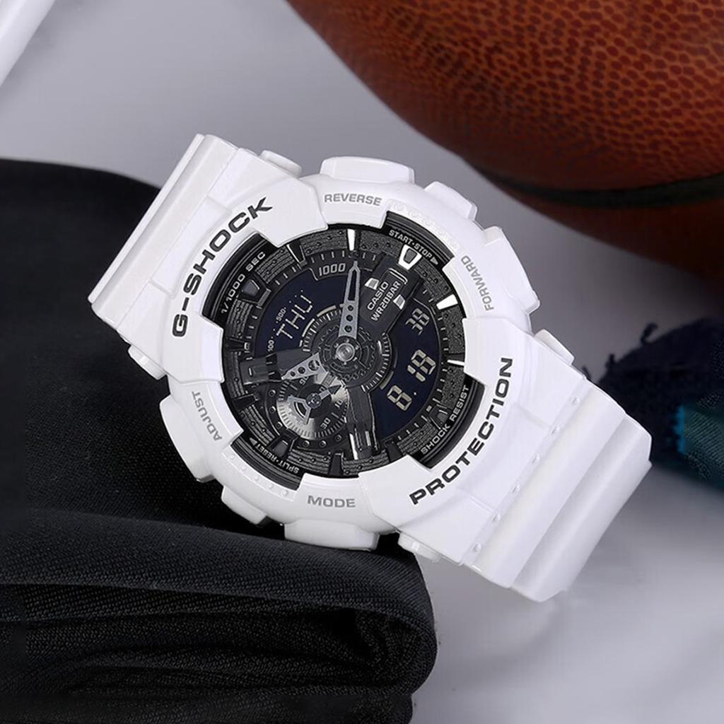 Casio Erkek Sıvı Kristal/Analog Çift Ekran Serisi 51.2mm Siyah Saat GA-110GW-7APR GA-110GW-7APR