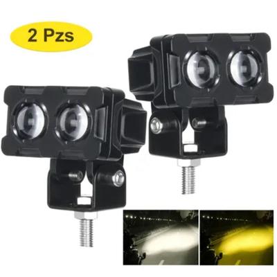 2 Pezzi Luci LED Antinebbia per Moto Antiruggine Antiurto Luce Brillante Dissipazione del Calore Adatte per Veicoli CC 9‑30 V