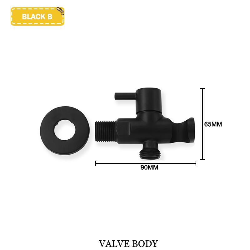 Toilet Mate Bathroom Bidet Shower Head Wall Mounted Black Copper Angle Valve Handheld Spray Gun Faucet Bathroom Accessories