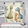 2pcs 2D Flat Printing Scene Curtain Cute Dinosaur Watercolor 100% Polyester Without Electricity Festive Curtains Perfect for