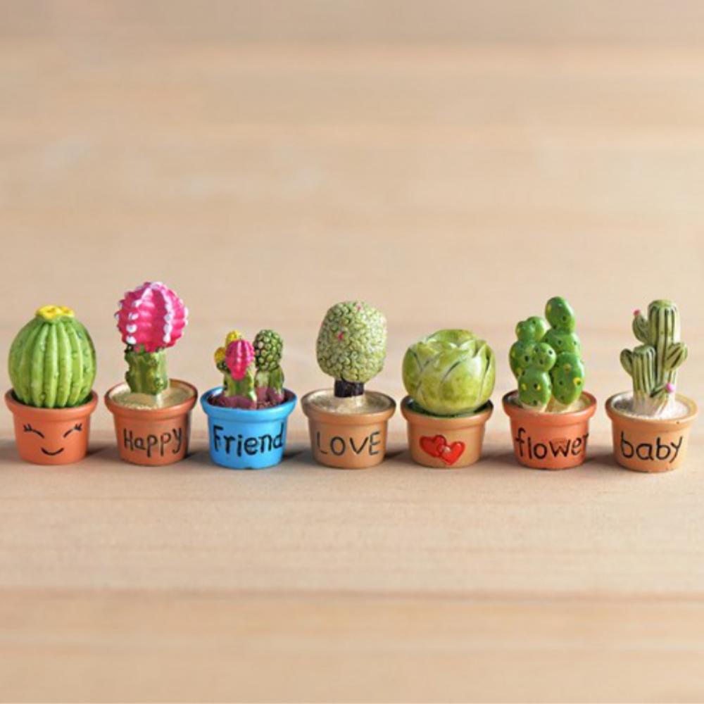 

Миниатюрный набор кактусов, 7 штук
