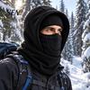 Outdoor Windproof Headwear Thermal Fleece Balaclava Hat, Full Coverage Face Mask, Integrated Warm Neck Gaiter Hat And Warmer for Motorcycle