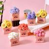 5pcs Simulated Bouquet Decoration Resin Decorative Accessories Desktop Ornament Cream Adhesive DIY Jewelry Accessories