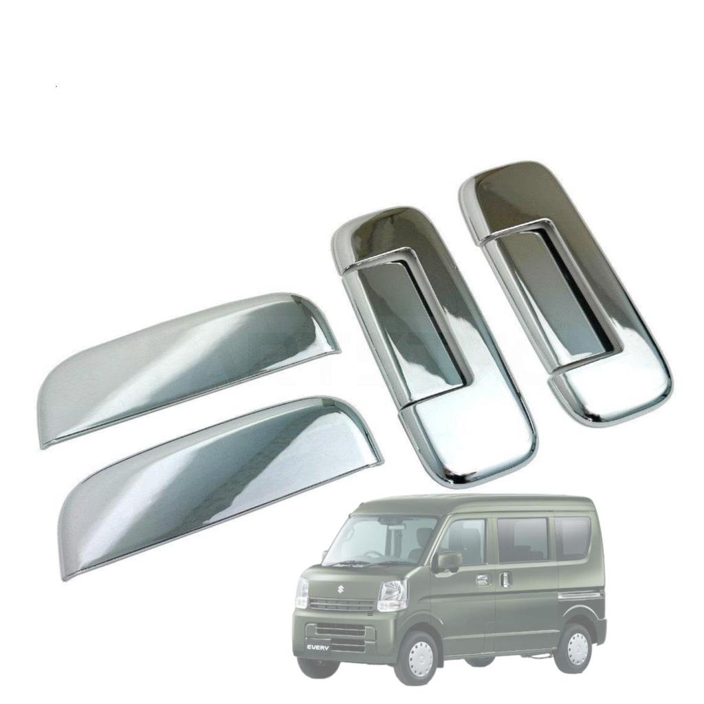 MOTOR POWER Suzuki Every Wagon Van DA17V DA17W Plated Door Handle Cover Front Rear