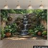 2D Outdoor Garden Stone Fountain Wall Hanging