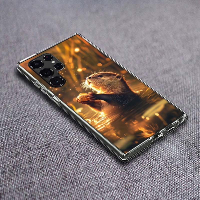 Otters, Wild Animals Phone Case For Samsung Galaxy S24 S23 S21 S20 FE S22 S26 Ultra S25 Edge S10 Plus Cover Clear TPU Capa Shell