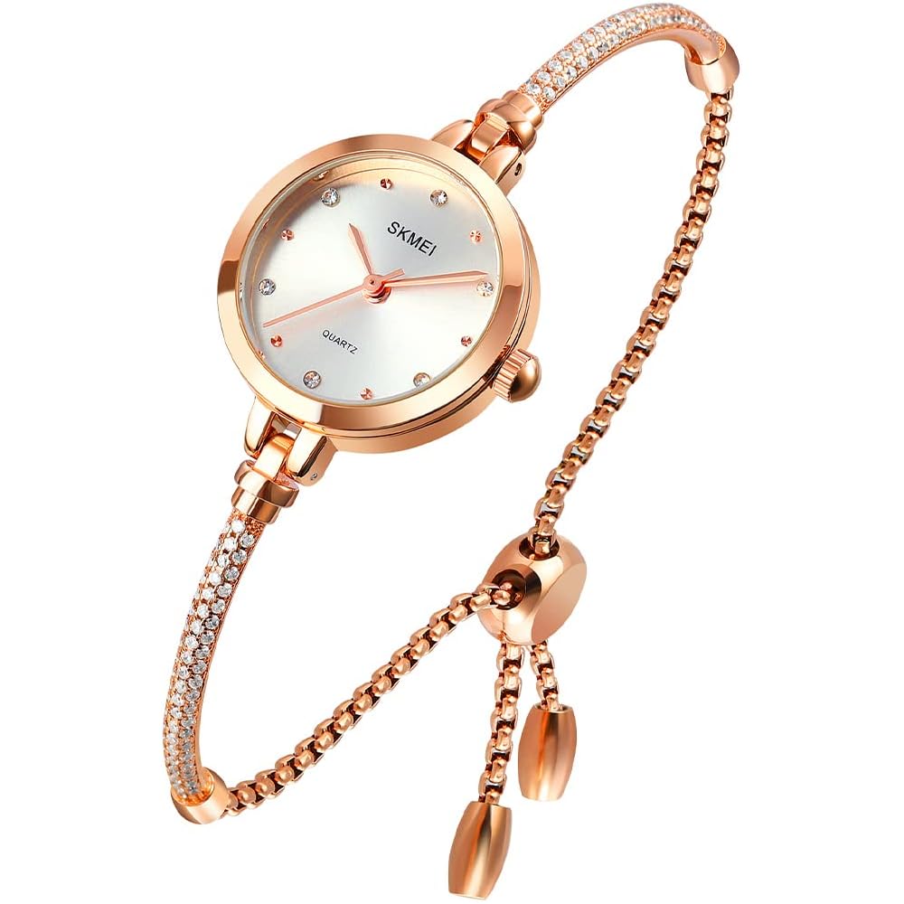 Ladies Casual Quartz Watch Gold Waterproof Simple Bracelet Style Women s Wristwatch