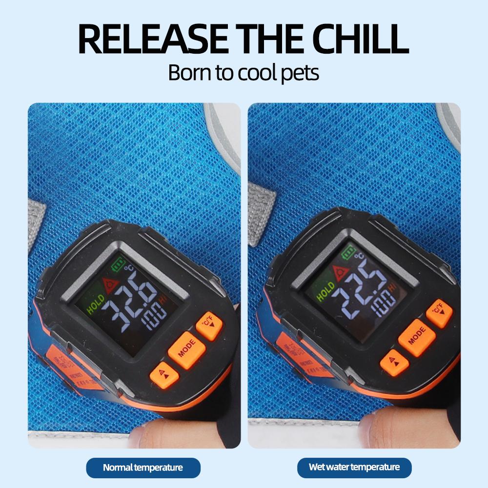 

Летний охлаждающий жилет для домашних животных для маленьких и средних собак, для путешествий, пеших прогулок, светоотражающий регулируемый регулируемый УФ-защитный охлаждающий жилет для мопса