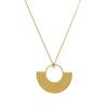 European and American New Fan-shaped Necklace, Simple Ins Style Gold Stainless Steel Pendant Geometric Necklace Jewelry Women