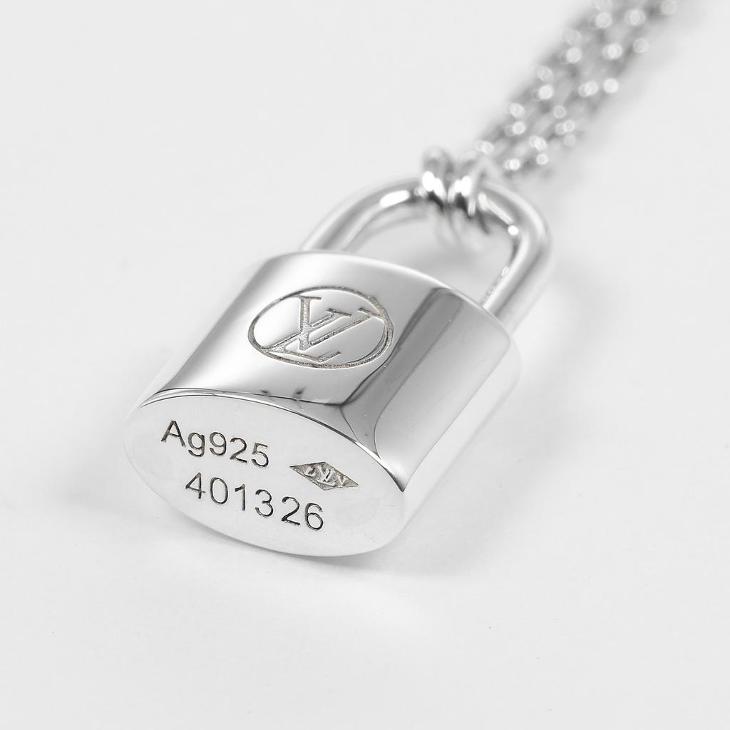 LOUIS VUITTON Lockit Necklace padlock motif Silver925 8.28g Women Used