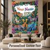 Wildlife Animals (81) Theme Personalized Tapestry Custom Name Text Wall Hanging Tapestry Home Background Decoration