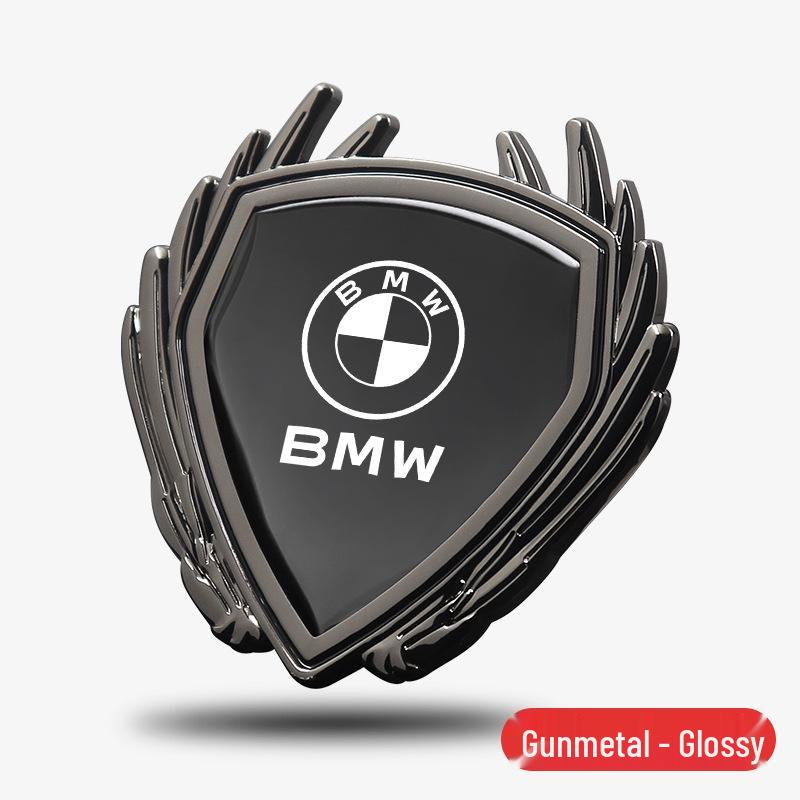 Emblematy BMW Serii 2: Metalowe Emblematy Skrzydła, Naklejki Dekoracyjne na Boczne Szyby do Modeli 225L, 225i, 220i.