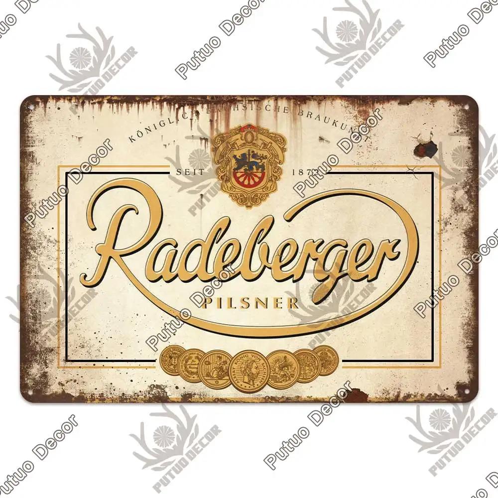DORA Blechschild Putuo Dekor Biersorte Metallschild Vintage Blechschild Dekorative Plakette Wanddeko Bar Kneipe Man Cave Wohnzimmer Dekoration