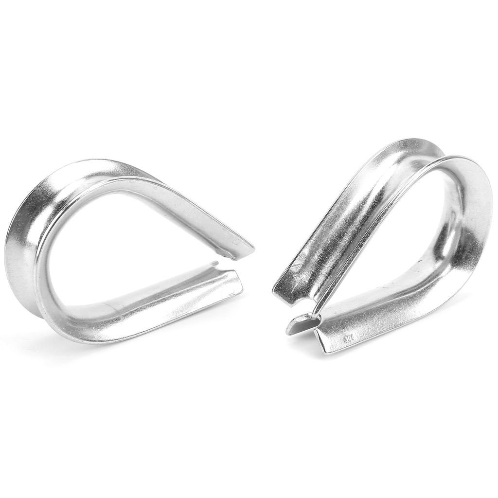 18MM Stainless Steel Marine Wire Rope Clamp Cable Protective Ring Thimbles Clamps