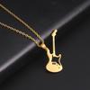 Cazador Stainless Steel Jewelry Musical Instrument Guitar Pendant Necklace for Women Men Chain Necklace Birthday Party Gift 2026