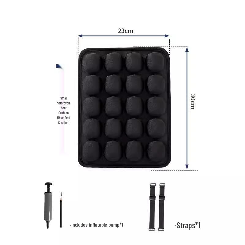 Inflatable Motorcycle Seat Cushion with Airbag for Pressure Relief & Shock Absorption, Suitable for Two-Person Seats