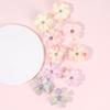 10Pcs Simulated Flower Hair Clip Gradient Floral Rhinestone Girl Hairpin Rustic Kid Accessories Headdress For Beach School Party