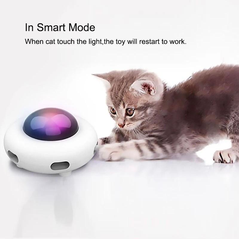Automatic Feather Teaser Cat Toys Kittens Cat Interactive Activity Electric Crazy Toys Intelligent USB Rechargeable Pet Toys