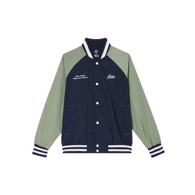 Bequeme Lässige Colorblock Letter Print Langarmjacke Herrenjacken Mitternachtsblau 152438607-2