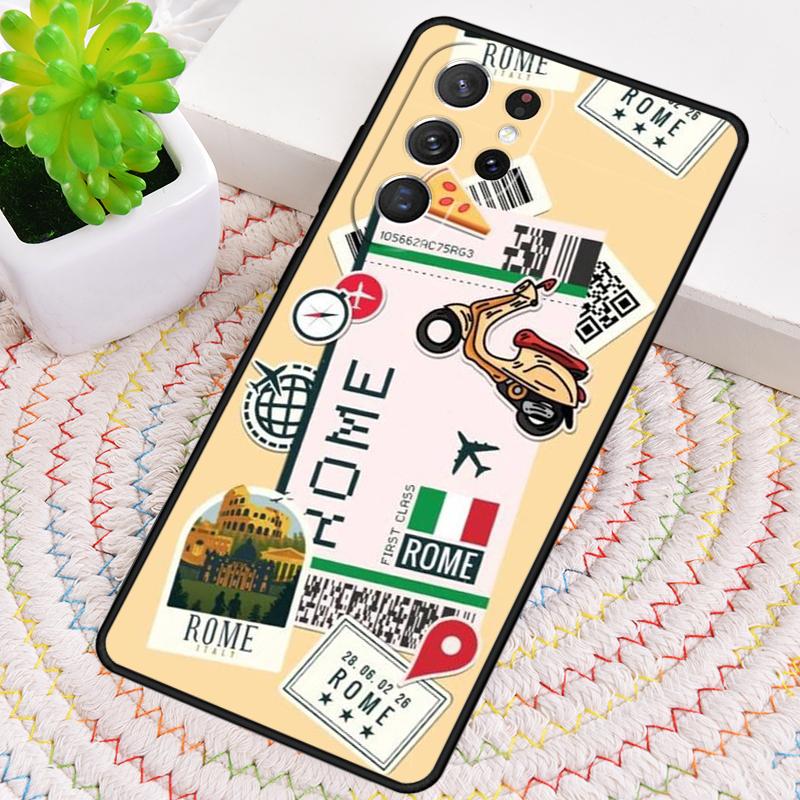 

BOARDING PASS Phone Case for Samsung Galaxy note 10 pro S26 Ultra S23 S24 FE S25 S21 S22 PLUS shockproof Cove Galaxy S23