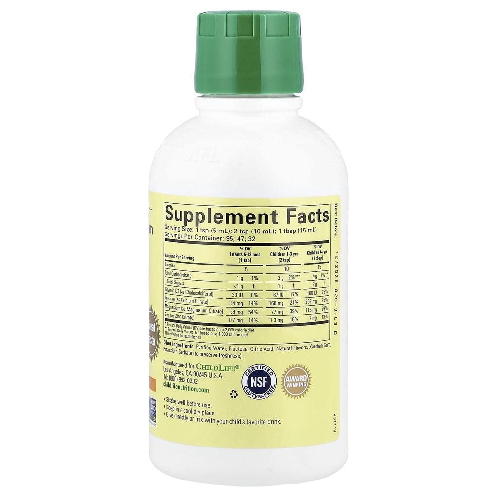 Liquid Calcium with Magnesium, Natural Orange Flavor, 474 Ml (16 Fl Oz)