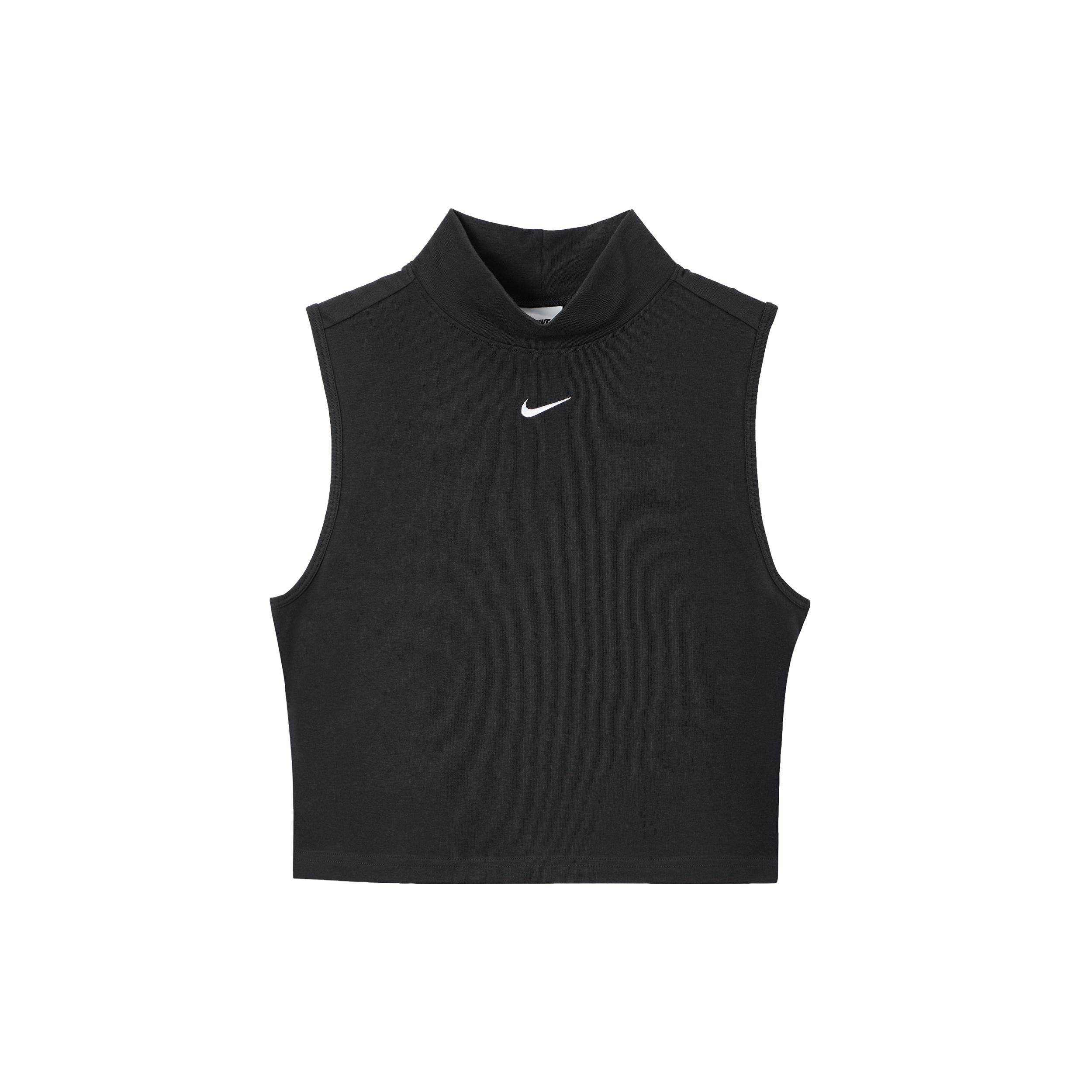 (WMNS) Nike Sportswear Collection Essentials Embroidery Logo Knitting Waistcoat Black Women s DD5881-010 L