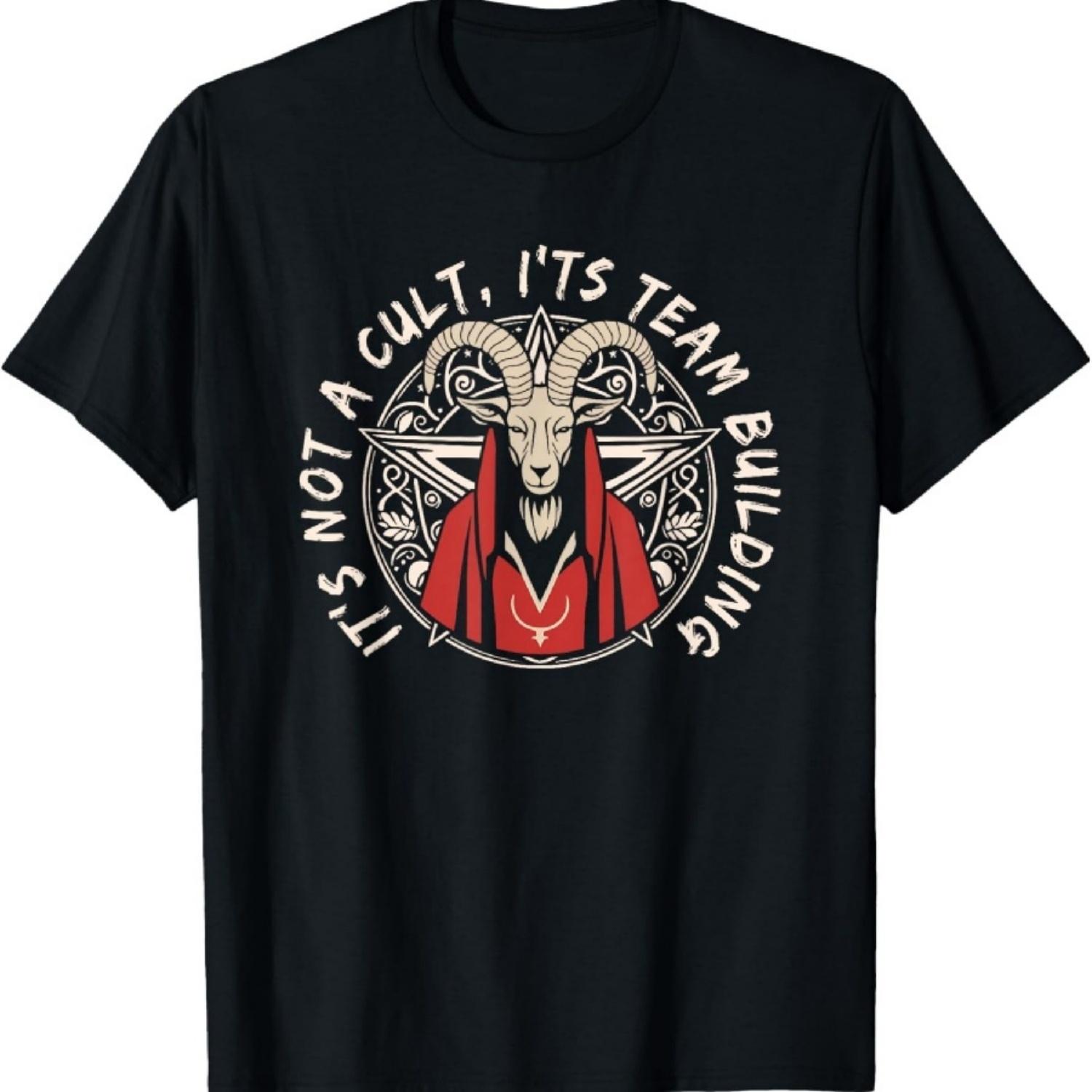 

It s Not a Cult. It s Team Building T-Shirt - Men s Unisex-Adults Black Short Sleeve Crew Neck Classic Fit T-Shirt - Small XXXXXL різнокольоровий