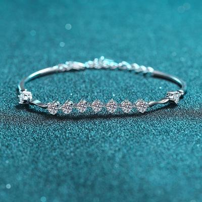 Xdy925 Sterling Silver Women'S Jewelry Is Connected To Bone And Flesh. Haifeng Cool Wind Moissanite Bracelet