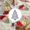 Christmas Tree Snack Tray, 3 Compartment Tree Shaped Tray, Ideal Christmas Holiday Party Supplies Gift