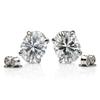 12.8 Ct Synthetic White Moissanite Oval Cut CERTIFIED Earrings Pair For Her