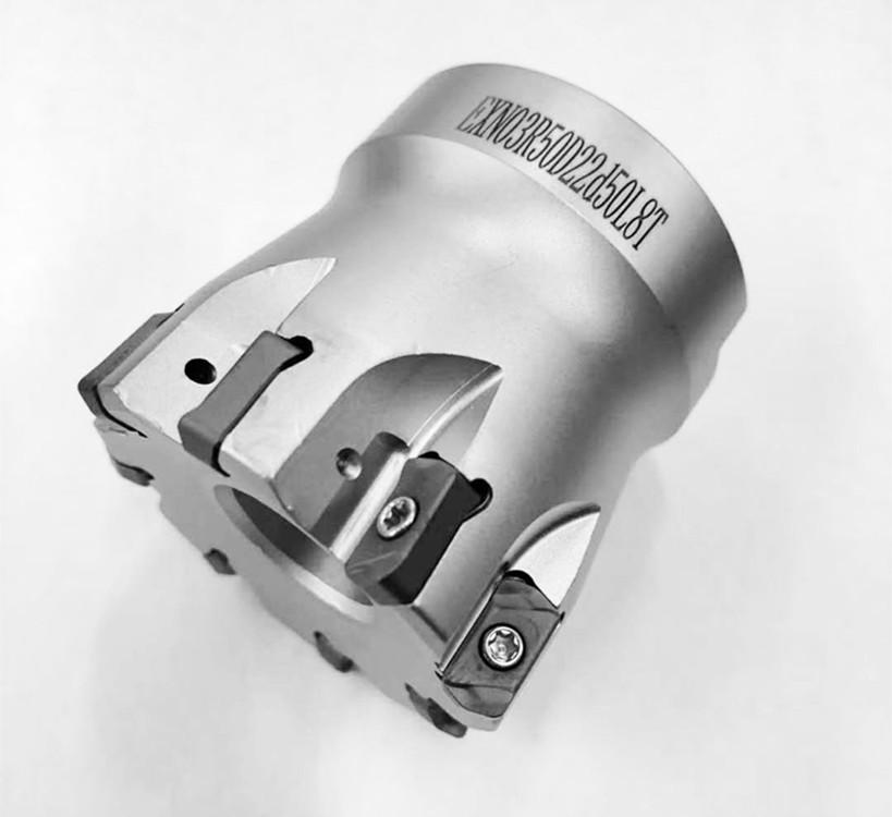 Indexable CNC High-Feed Face Mill Cutter Head with Double-Sided LNMU0303 Roughing Inserts
