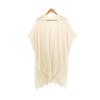 Women Shawl Soft Breathable Solid Color Shawl with Tassel Hem Sun Protection Cardigan Beach Versatile All-Season Wear