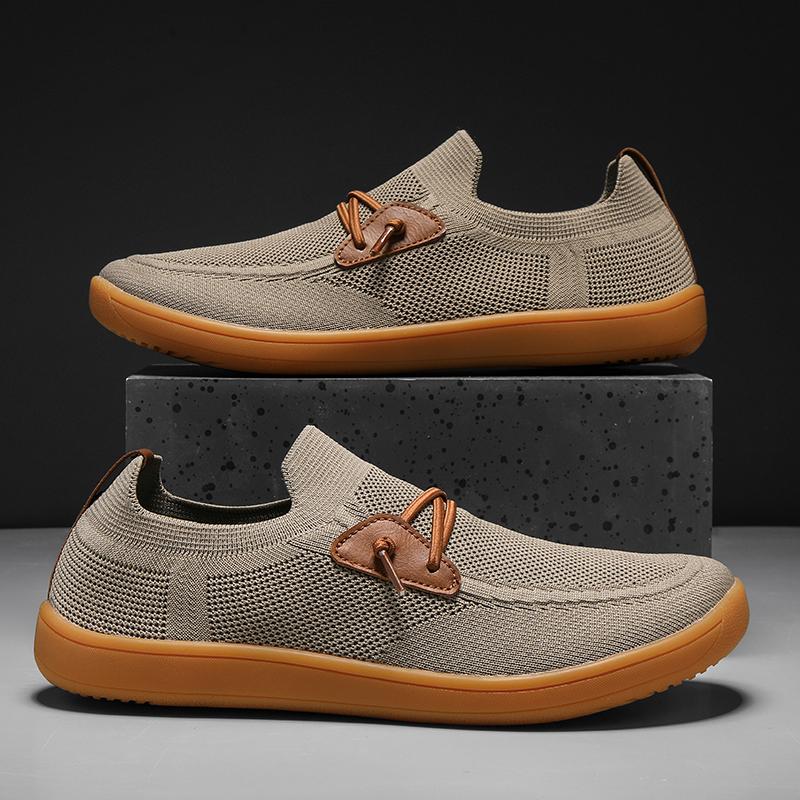 New Men Athletic Shoes Mesh Breathable Daily Wear Shoes Outside Soft-Soled Walking Footwear Lightweight Plush Comfort Men Athletic Shoes