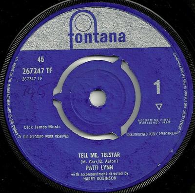 7-Zoll-Schallplatte PATTI LYNN - Tell Me, Telstar / Big Big Love 267247TF Fontana 1692 UK Rock Gebraucht