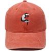 Snake wrap moon embroidery baseball cap washed retro dad hat personality hip hop men's and women's casual hat tide
