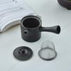 175ml Japanese Style Ceramic Side Handle Teapot Black Pottery Kung Fu Tea Set