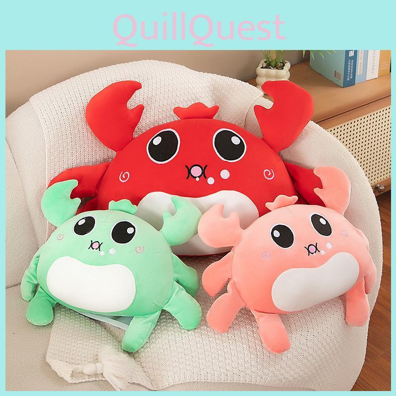 Cartoon Crab Hairy Plush Toy Stuffed Animal Doll Decorations Kids Gift Cute